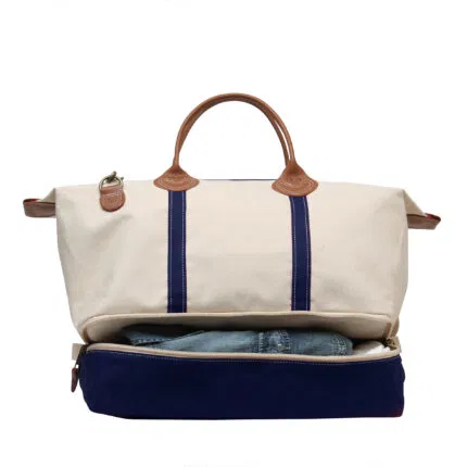 Sierra-Duffle-Navy-Front-Open-Pocket