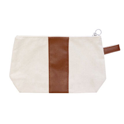 Leather Stripe Travel Bag